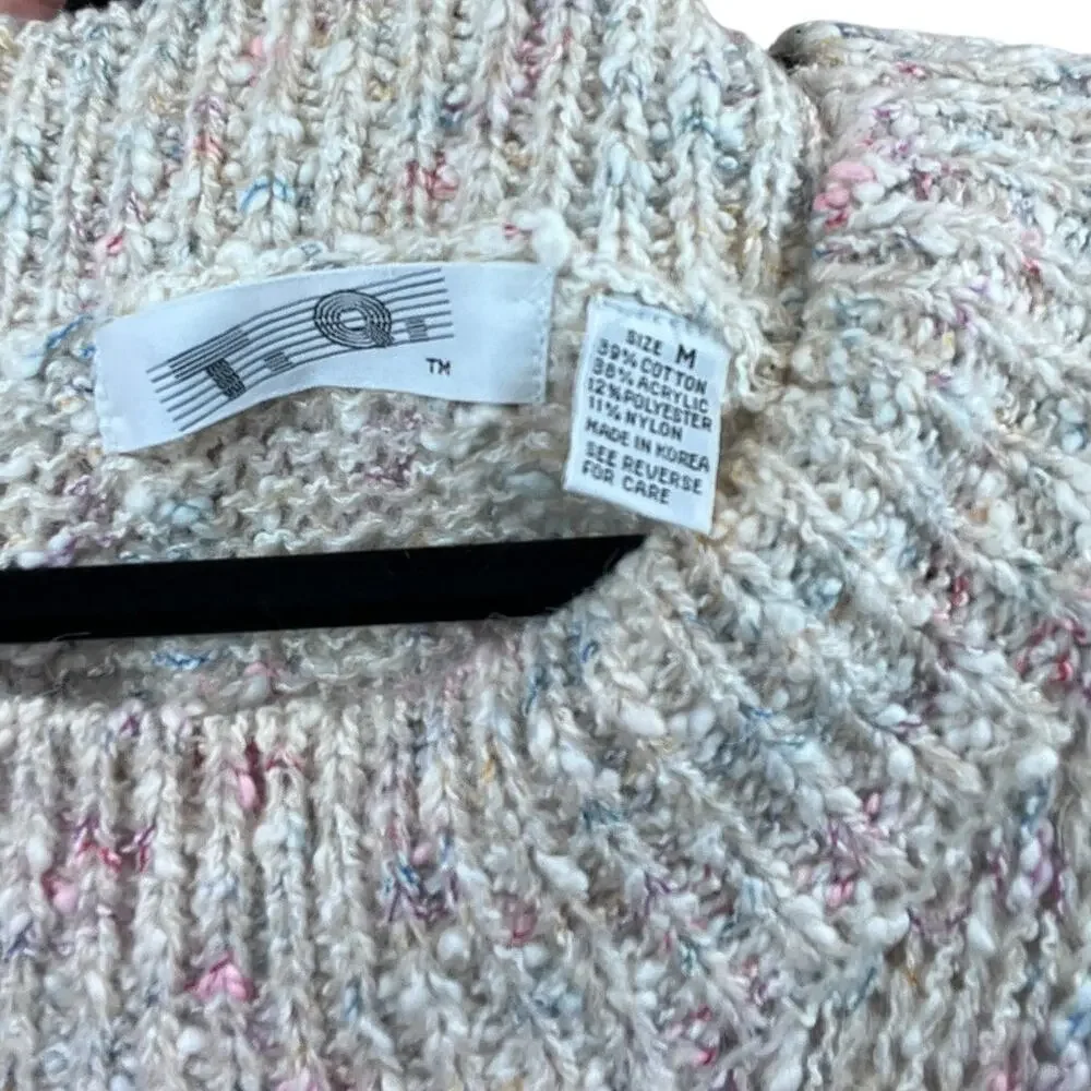 Vintage 80s Multi Color Knit Vest Size Medium